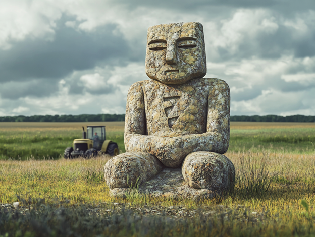 Камышеватское изваяние (статуя сидящего человека)