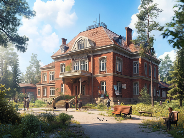 Здание бывшей усадьбы Штейнгеля после 1917 года