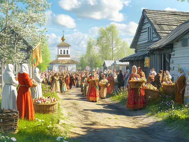 Крестный ход и Пасхальные традиции (станица Прочноокопская)