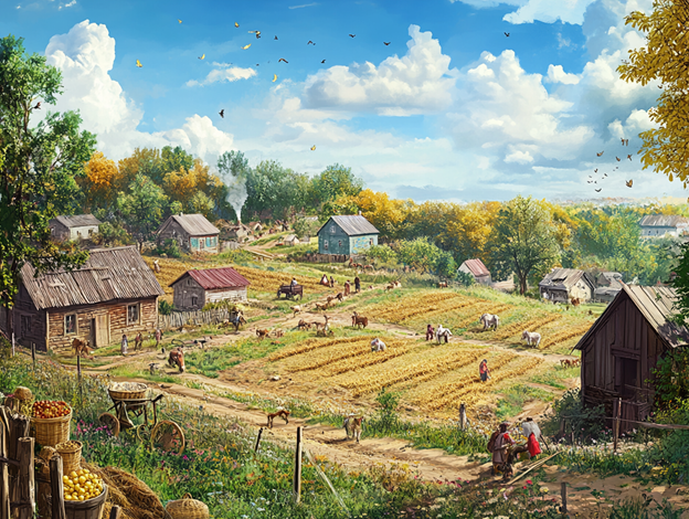 Народный календарь и смена времён года (поля у хутора Камышеватого)