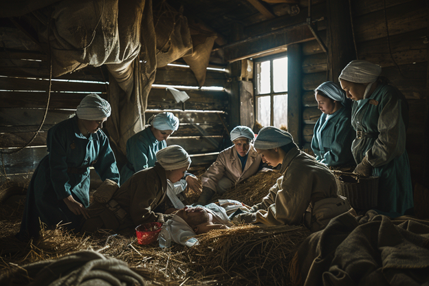 Полевой медпункт времён войны (окрестности села Воскресенское)