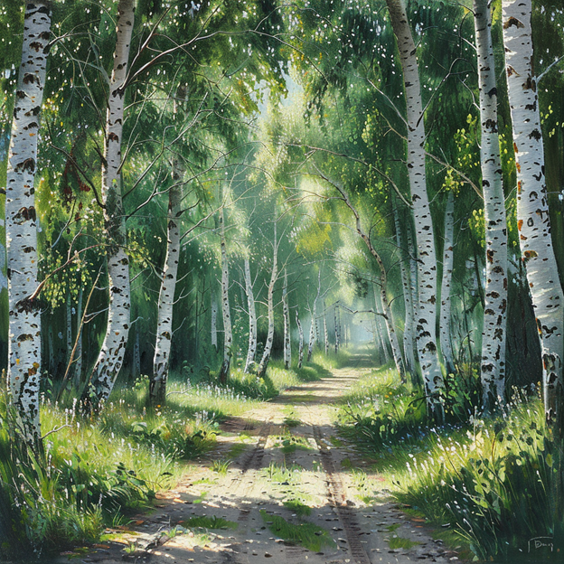 Берёзовая аллея памяти у села Ленина — зелёный коридор памяти и жизни